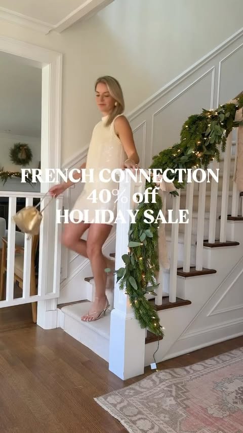 Instagram post by @styledsnapshots for French Connection. Caption reads: [...] and they’re all 40% off during the....