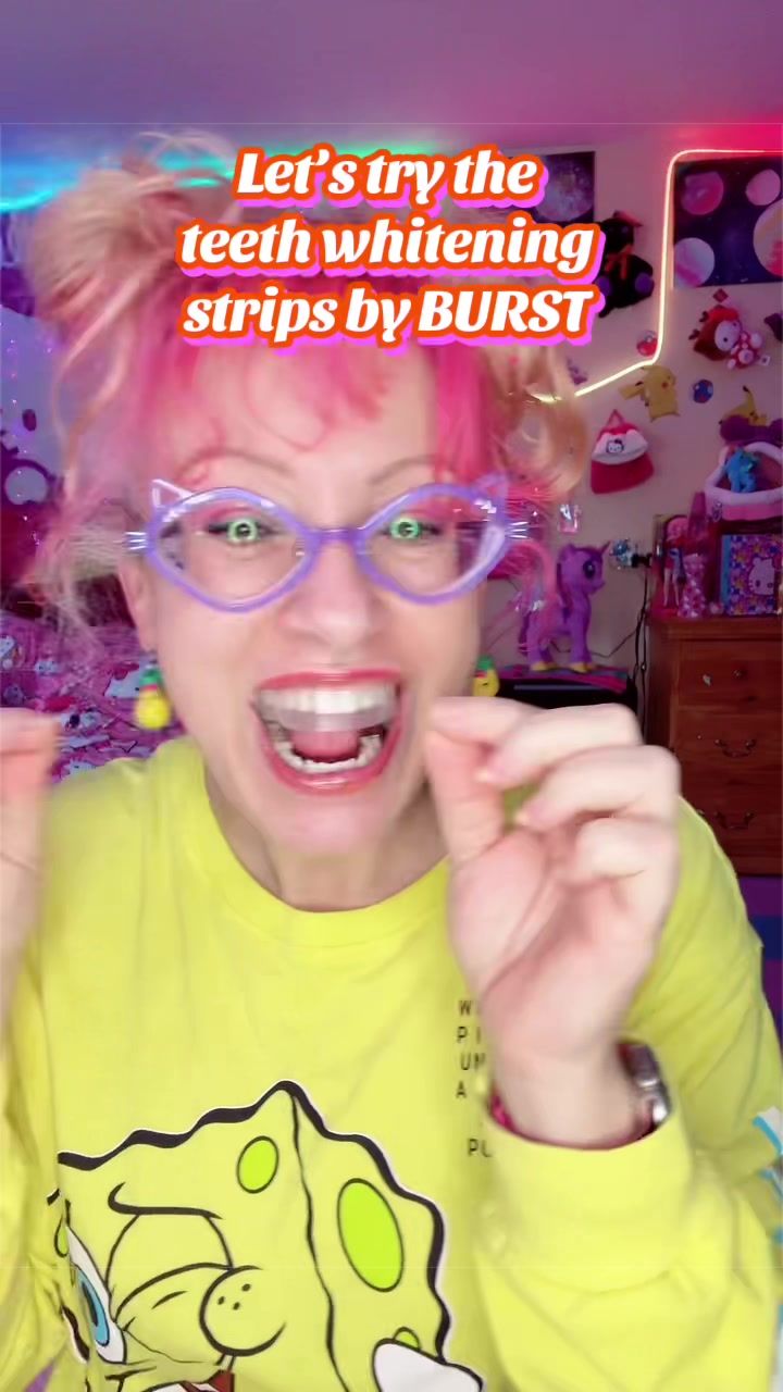 TikTok post by an influencer for BURST Oral Care. Caption reads: [...] #tiktokshopspringglowup @BURST Oral Care.