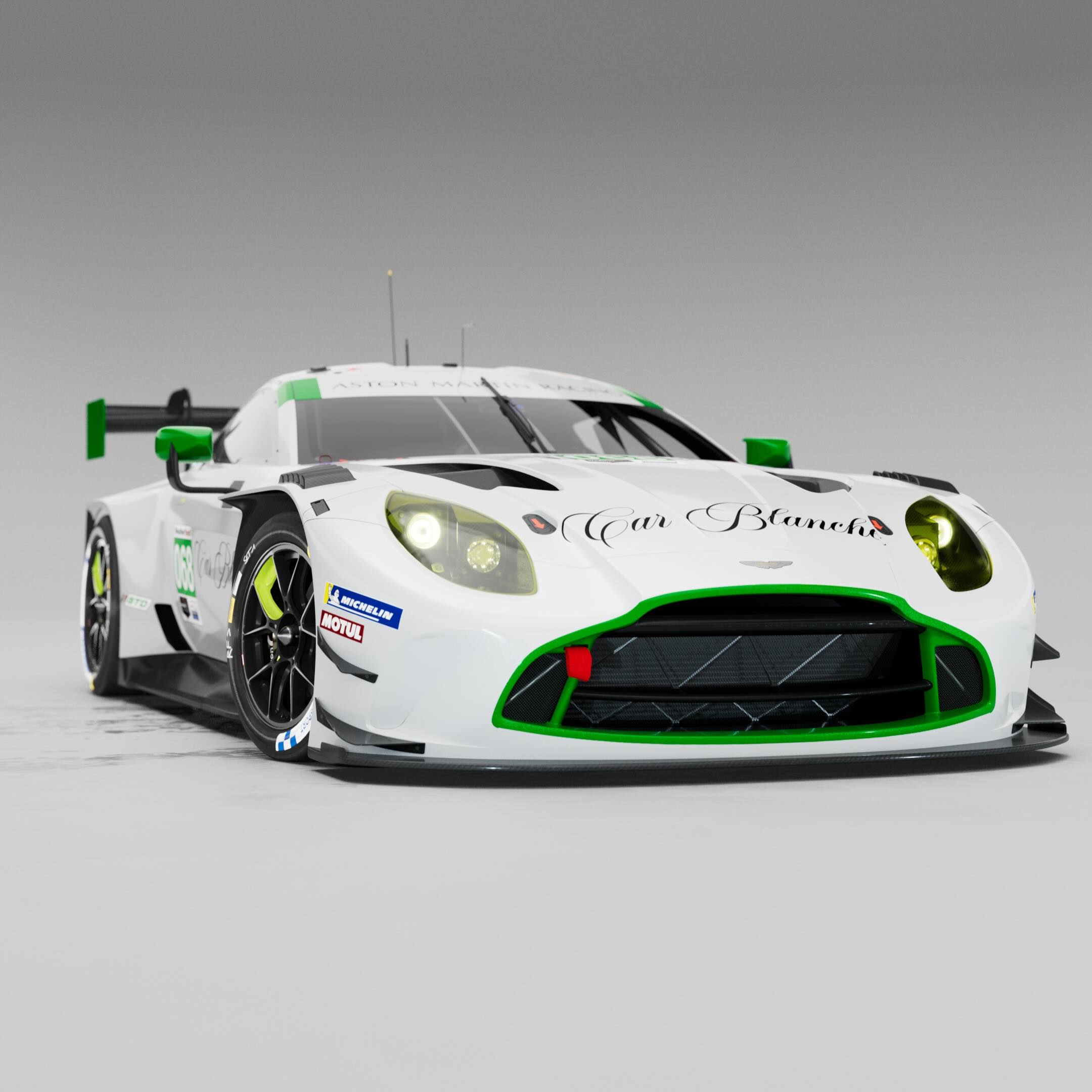 Instagram post by @valentinhasseclot for Aston Martin. Caption reads: Aston Martin Racing welcomes YRB Racing to the....