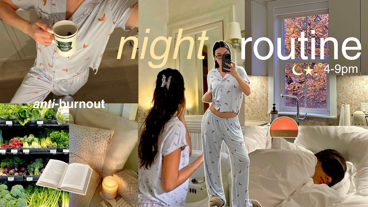 YouTube post by @MichaelaBento for Politics and Prose. Caption reads: COZY PRODUCTIVE NIGHT ROUTINE🌙 clean girl habits,....