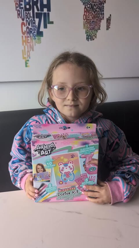 Instagram post by @xxgem_chloe_and_ruby_adventure for Canal Toys. Caption reads: Air brush Art #ad Thank you @canaltoysglobal for....