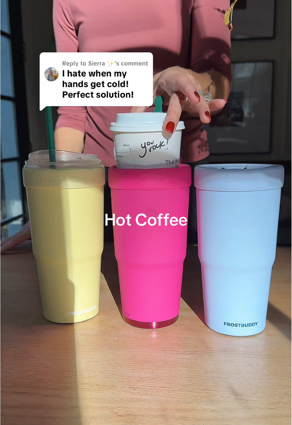 TikTok post by @countingthecoynes for FrostBuddy. Caption reads: [...] solution 🤌🏼 @Frost Buddy #frostbuddy....