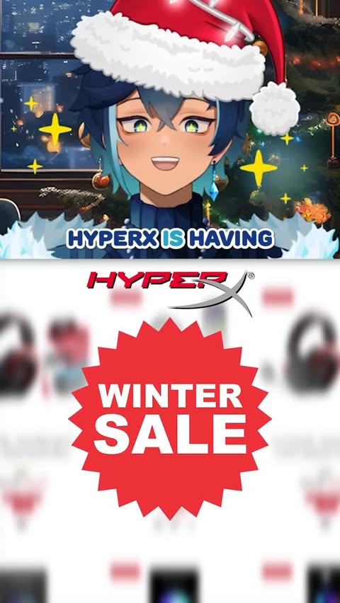 Instagram post by @niyekovt for HyperX. Caption reads: Hyperx's Winter Sale Sarts NOW! ❄️🎮

Level up....