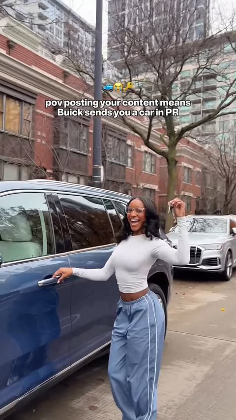 Instagram post by @cennedyelexis for Buick. Caption reads: @buickusa sent me a car PR!🚙😭🔑 THIS IS YOUR....