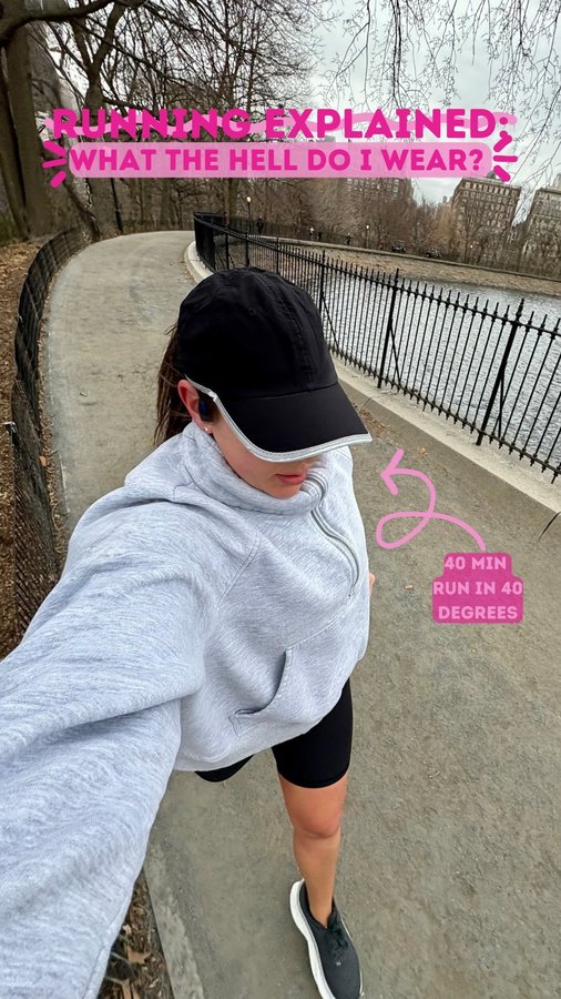 Instagram post by @runforbrunch for Ponyflo Hats. Caption reads: What the hell do I wear???? 

Back with another....