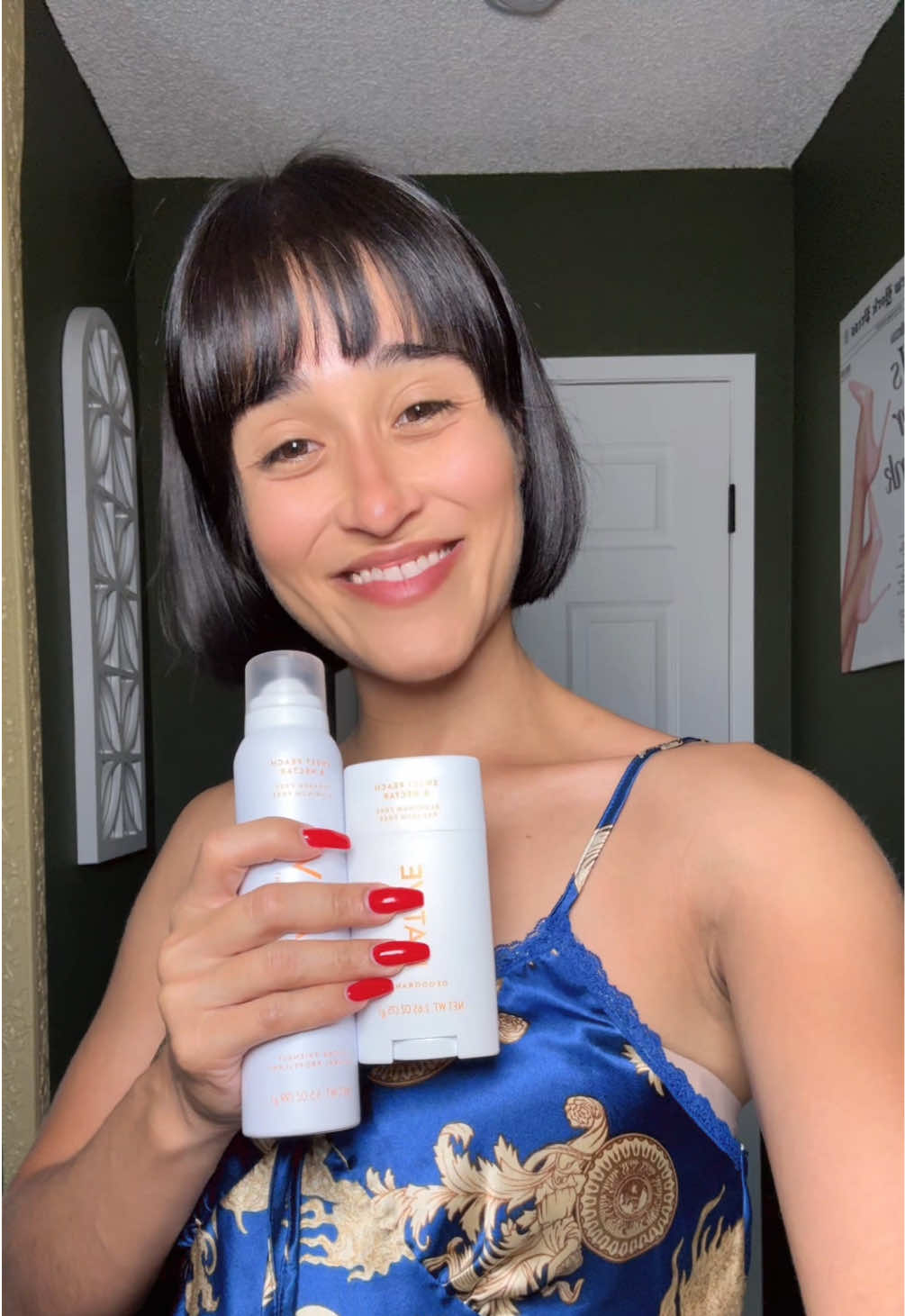 TikTok post by an influencer for Native. Caption reads: @Native #native #bodyspray #deordorant.