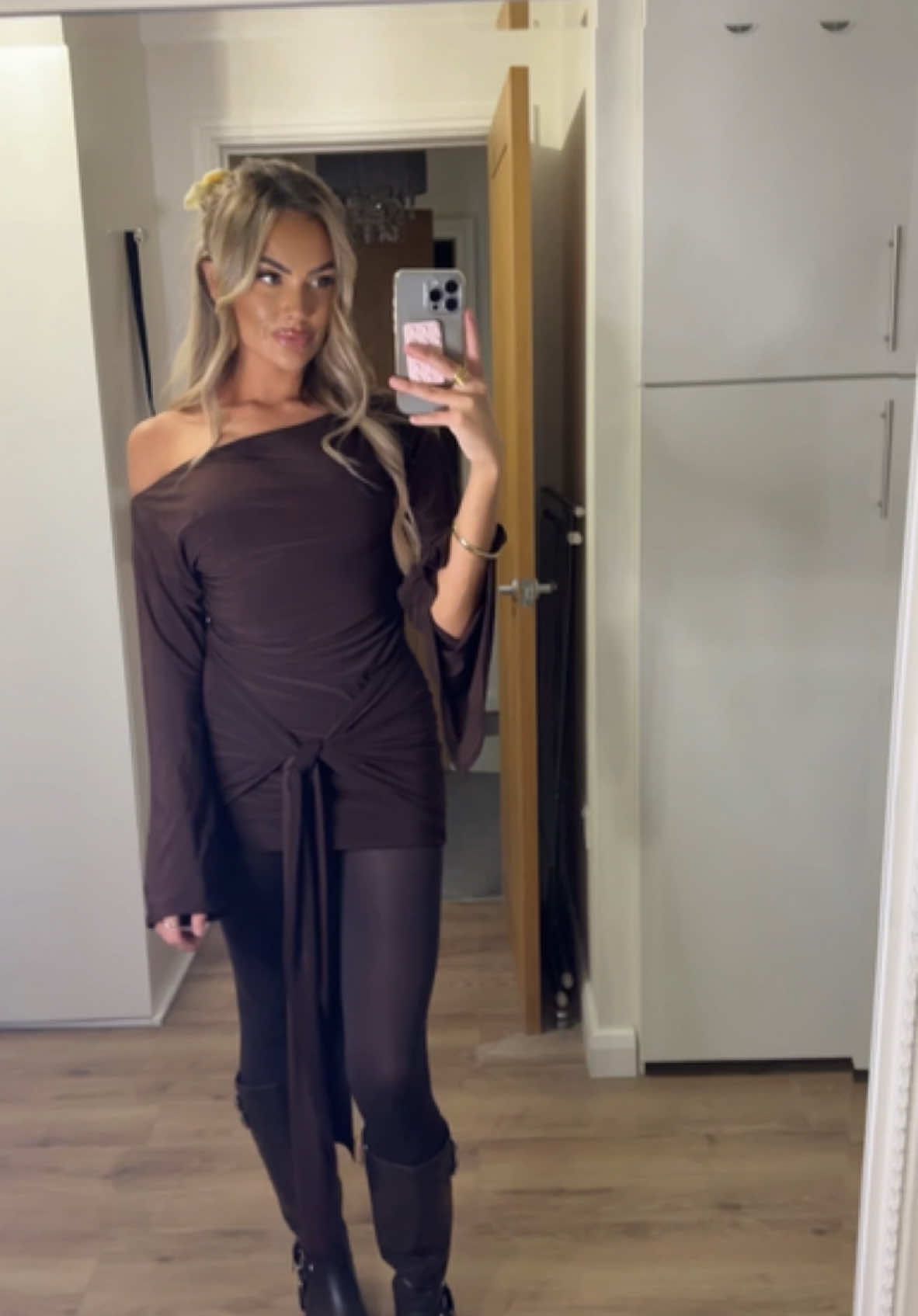 TikTok post by @amyvictoriakenyon for Simmi London. Caption reads: [...] fit 🌲 🤶  @Rebellious Fashion dres ....