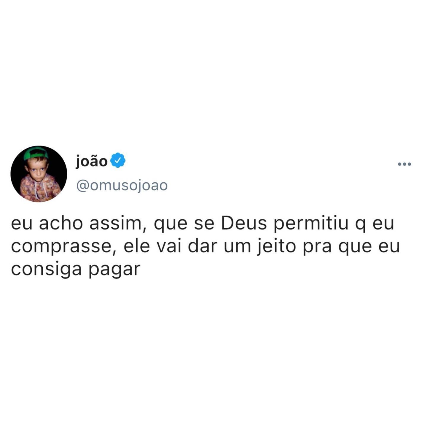 Instagram post by @omusojoao for Mercado Livre. Caption reads: Deus jamais permitiria que eu me endividasse com....