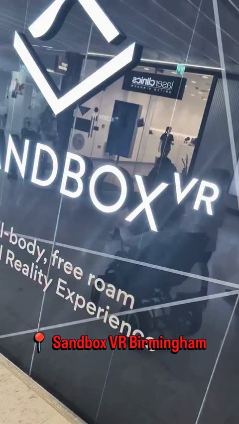 Instagram post by @boy_mamma_xo for Sandbox VR. Caption reads: A day with the big boys at Sandbox VR Birmingham!....