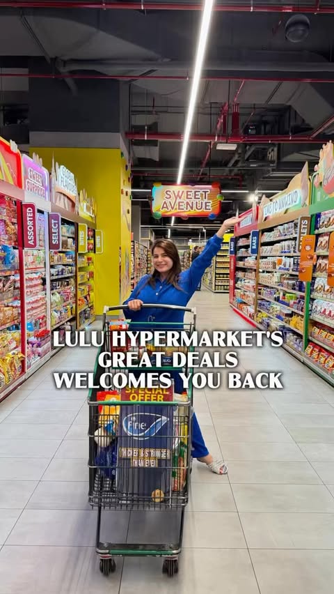 Instagram post by @thevegetariancouple for LuLu Hypermarket. Caption reads: [...] in Dubai🇦🇪 at a great price 🛒🛍️....