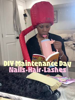 TikTok post by @sheilllxo for Lemoda Hair. Caption reads: [...] maintenance days 💓 @BTArtboxnails @Lemoda....