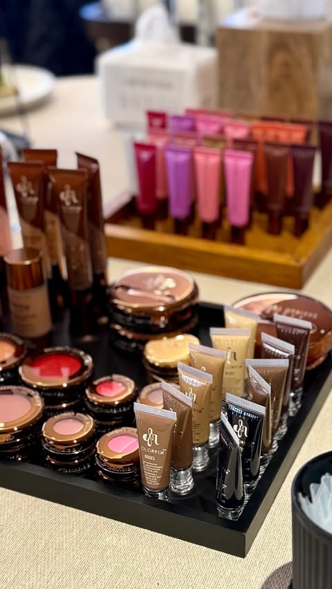 Instagram post by @theoliviasaurusrex for Danessa Myricks Beauty. Caption reads: [...] market so let’s see if these new....