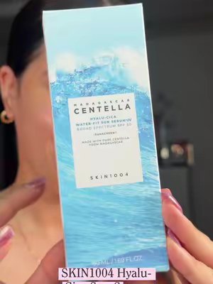 TikTok post by @mariannybeautystudio for Hwahae US. Caption reads: The ultimate serum sunscreen is here! ✨ The....