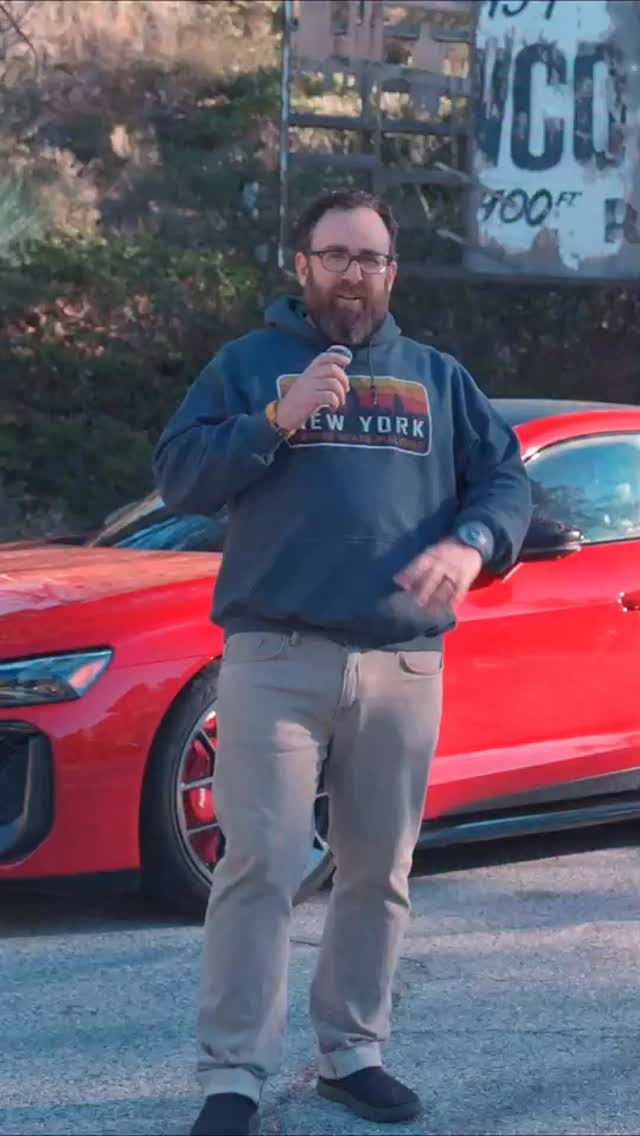 Instagram post by @jonnylieberman for Audi USA. Caption reads: NEW VIDEO!! The Audi RS e-tron GT is the most....