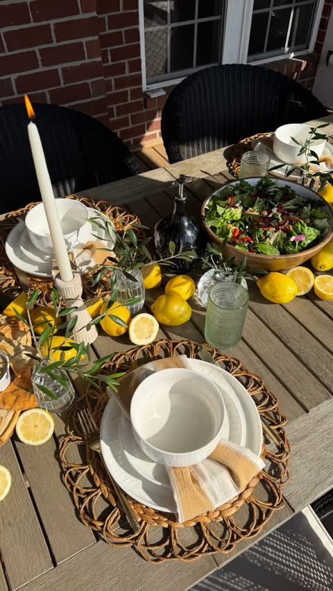 Instagram post by @samanthabauchmann for World Market. Caption reads: EURO SUMMER DINNER PARTY with @worldmarket //....