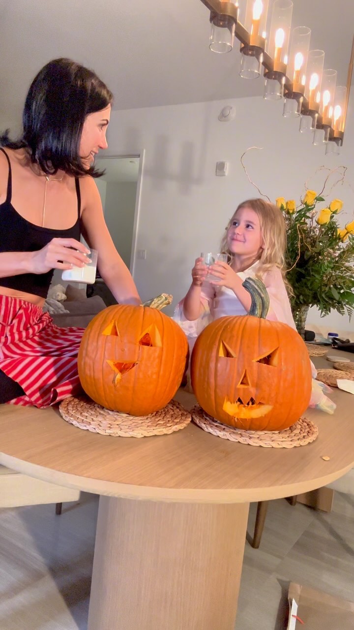 Instagram post by @katstickler for gonnaneedmilk. Caption reads: She might not like pumpkins but atleast she likes....
