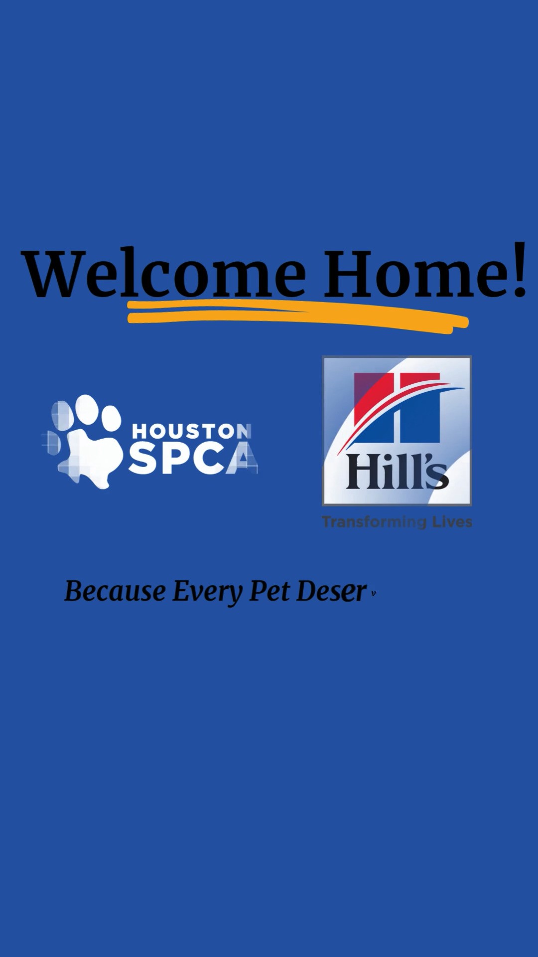 Instagram post by @houstonspca for Hills Pet. Caption reads: We are proud to kick off the #NewYear with Hill’s....