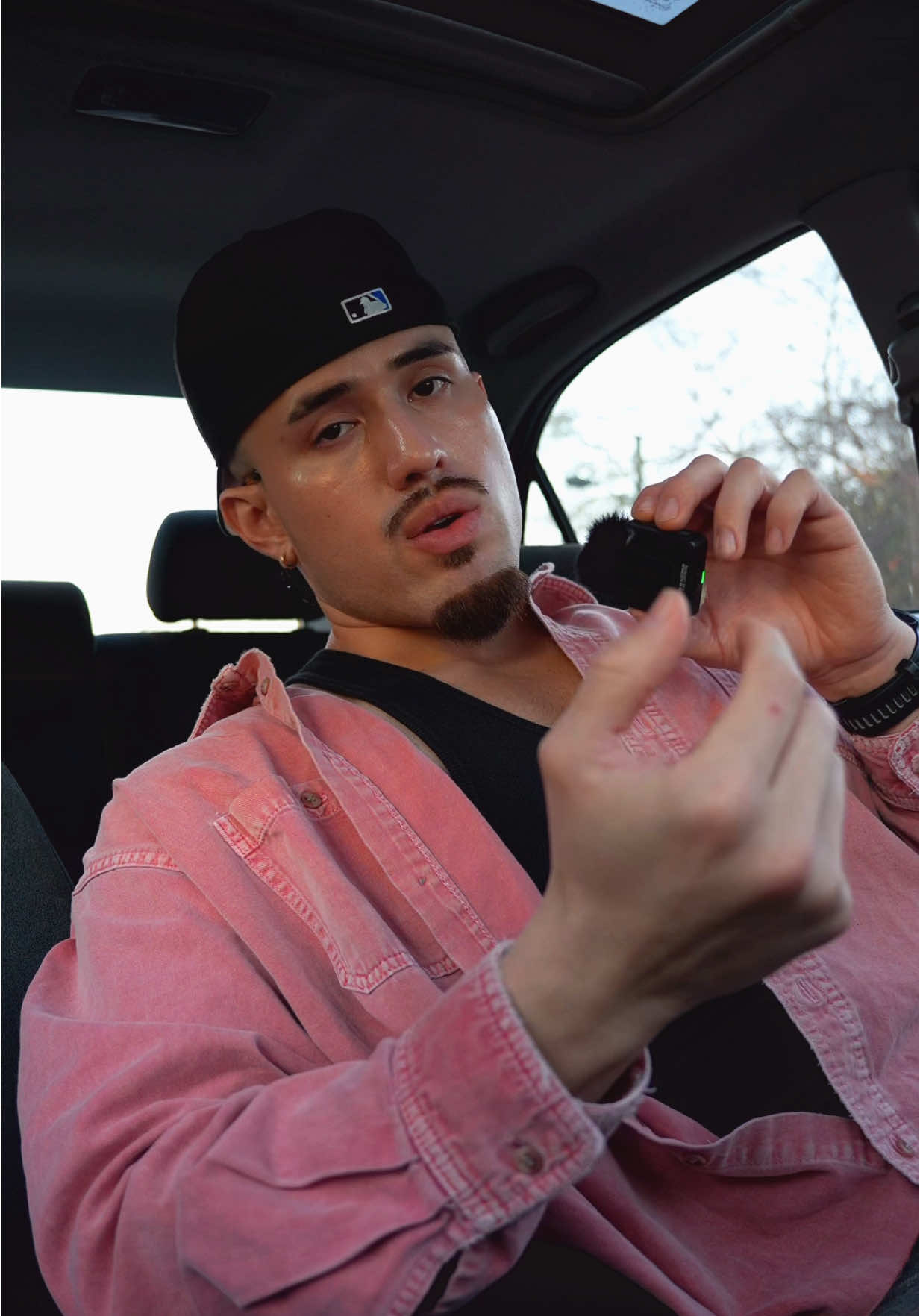 TikTok post by @.carloes for Los Angeles Apparel. Caption reads: [...] to buy some quality blanks from @Los Angeles....