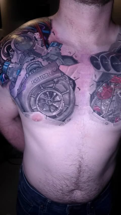Instagram post by @shamacktattoo for EMALLA Official. Caption reads: Ongoing project built over years. with....