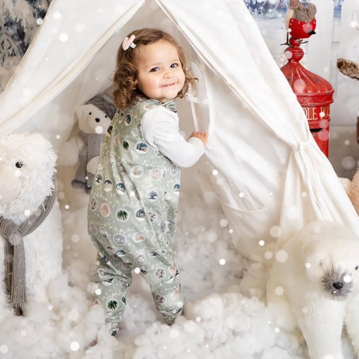 Instagram post by an influencer for Lottie & Lysh. Caption reads: The cutest little Christmas romper from....