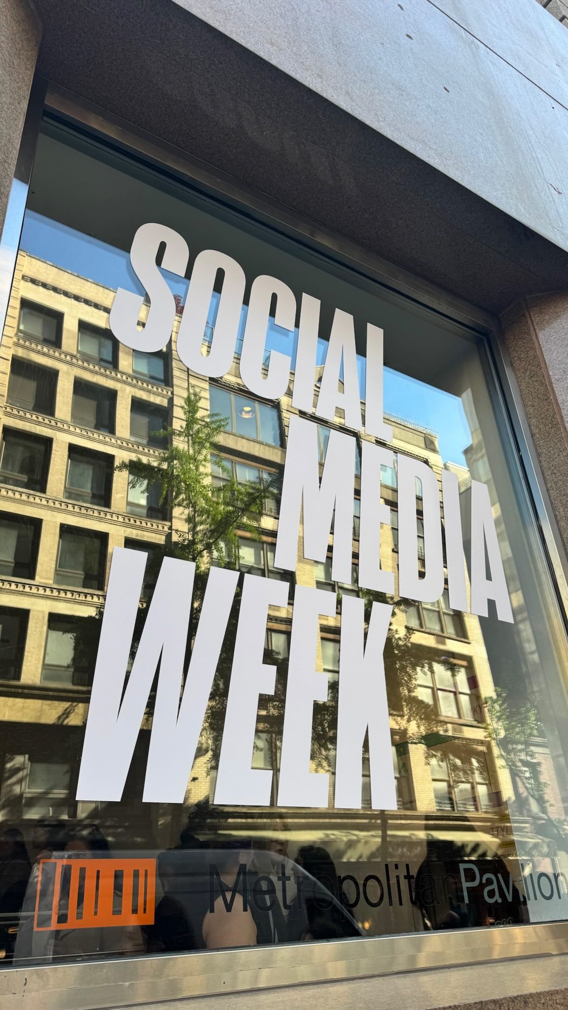 Instagram post by @somethingsocialbykelsey for Adweek. Caption reads: Spend Social Media Week with us in NYC....
