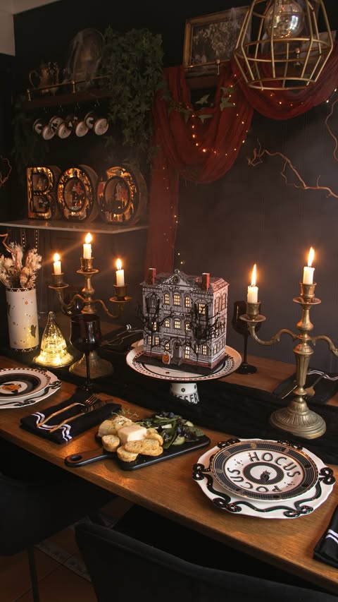 Instagram post by @casaardolino for Anthropologie. Caption reads: ad A spooky soirée with @anthropologieeu 🕯️🧡....