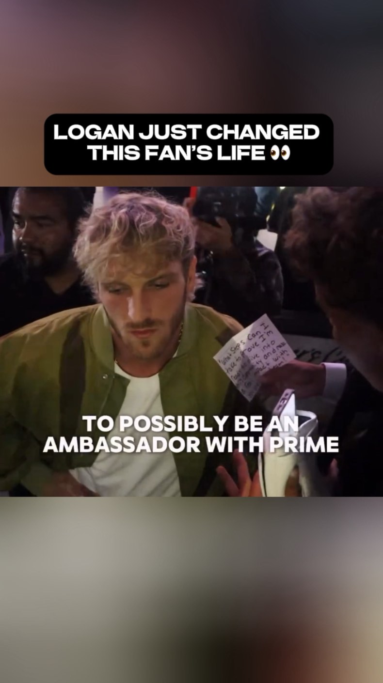 Instagram post by @primenewsclips for DrinkPrime. Caption reads: [...] CREDITS : @loganpaul @drinkprime....