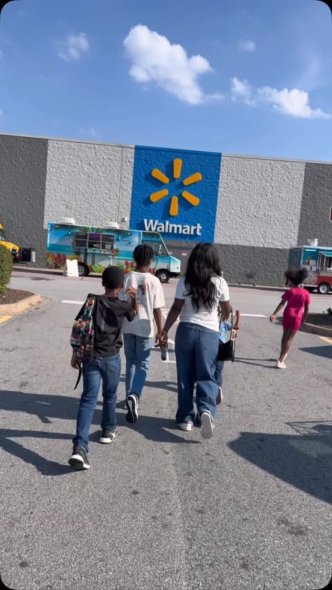 Instagram post by @cabrina_dixon for Walmart. Caption reads: [...] classroom to our home. 🍎📚 One stop at....