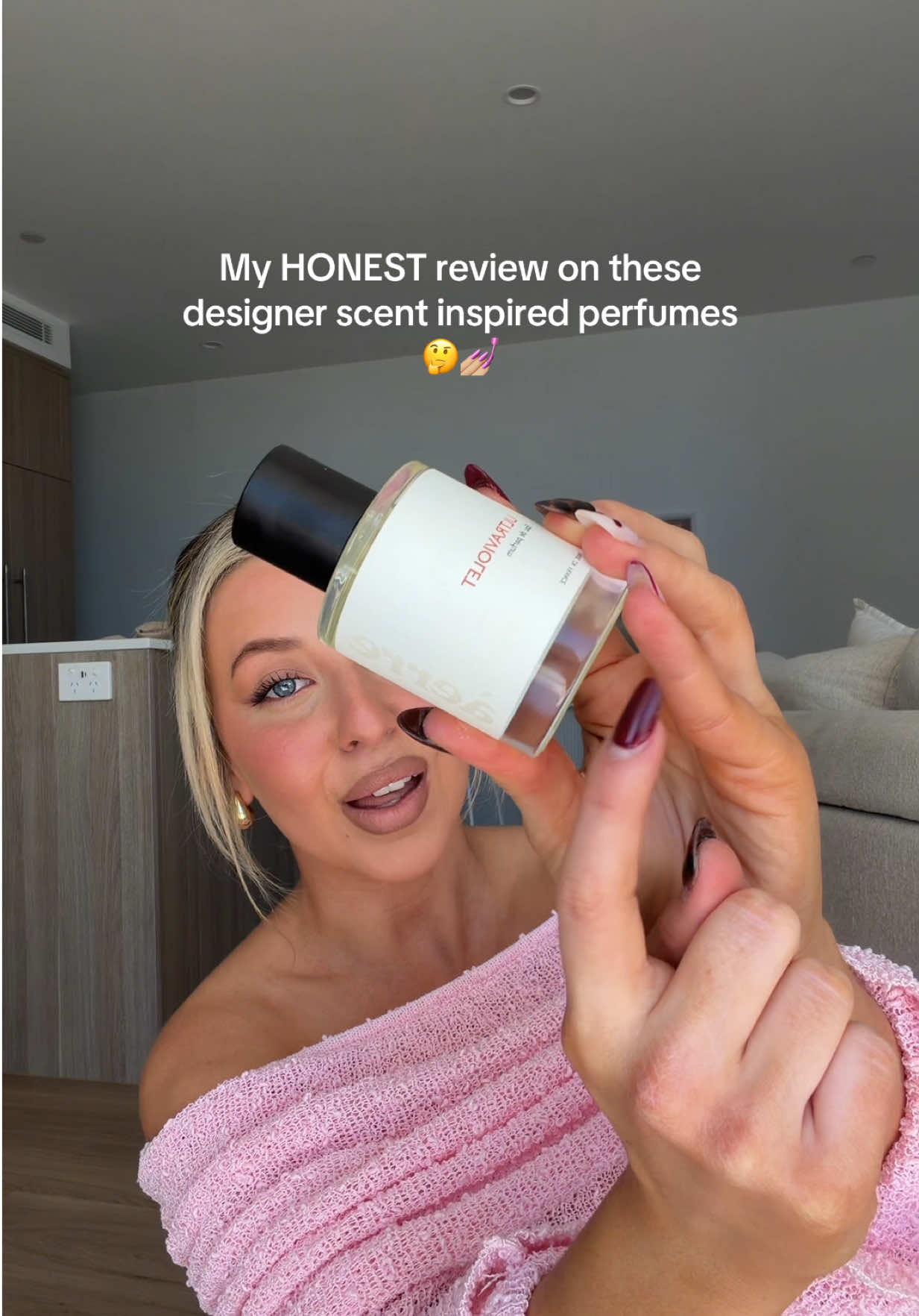 TikTok post by @laurenguides for Aerre Perfumes. Caption reads: This is for the girlies who love smelling good and....