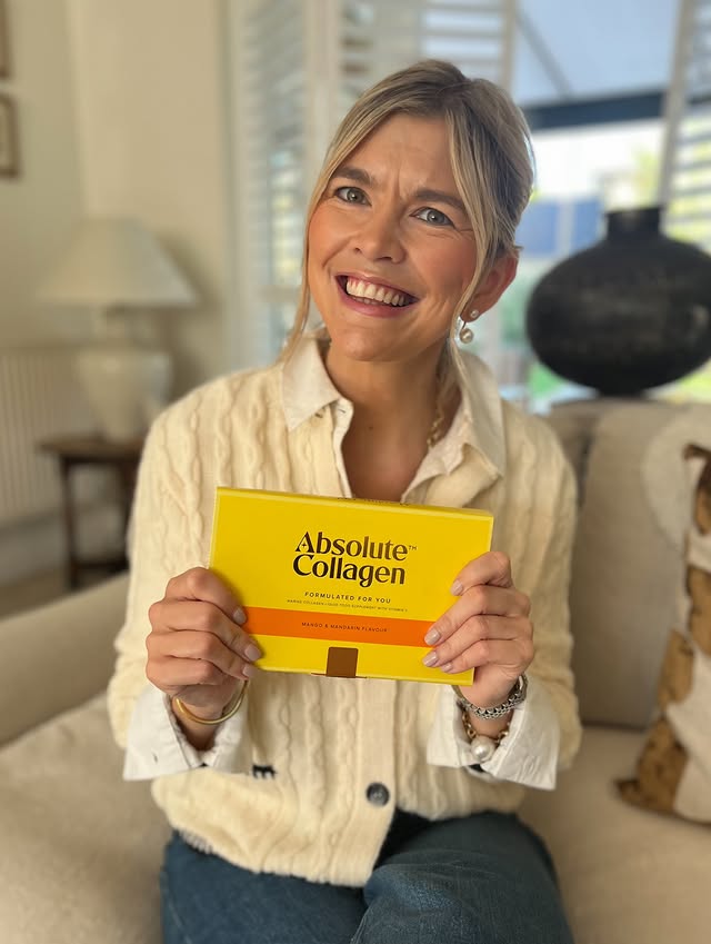 Instagram post by an influencer for Absolute Collagen. Caption reads: [...] taking it into 2026. @absolutecollagen is....