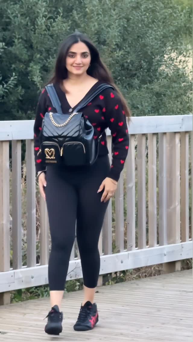 Instagram post by @gauri_virdi for Moschino. Caption reads: Blurry but it’s fine :p the UK 🇬🇧 weather is....