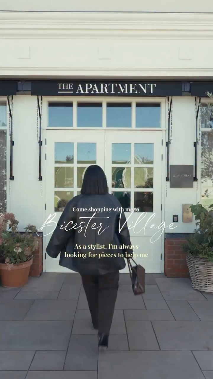 Instagram post by @styleidealist for Bicester Village. Caption reads: As a stylist, I’m always searching for pieces that....