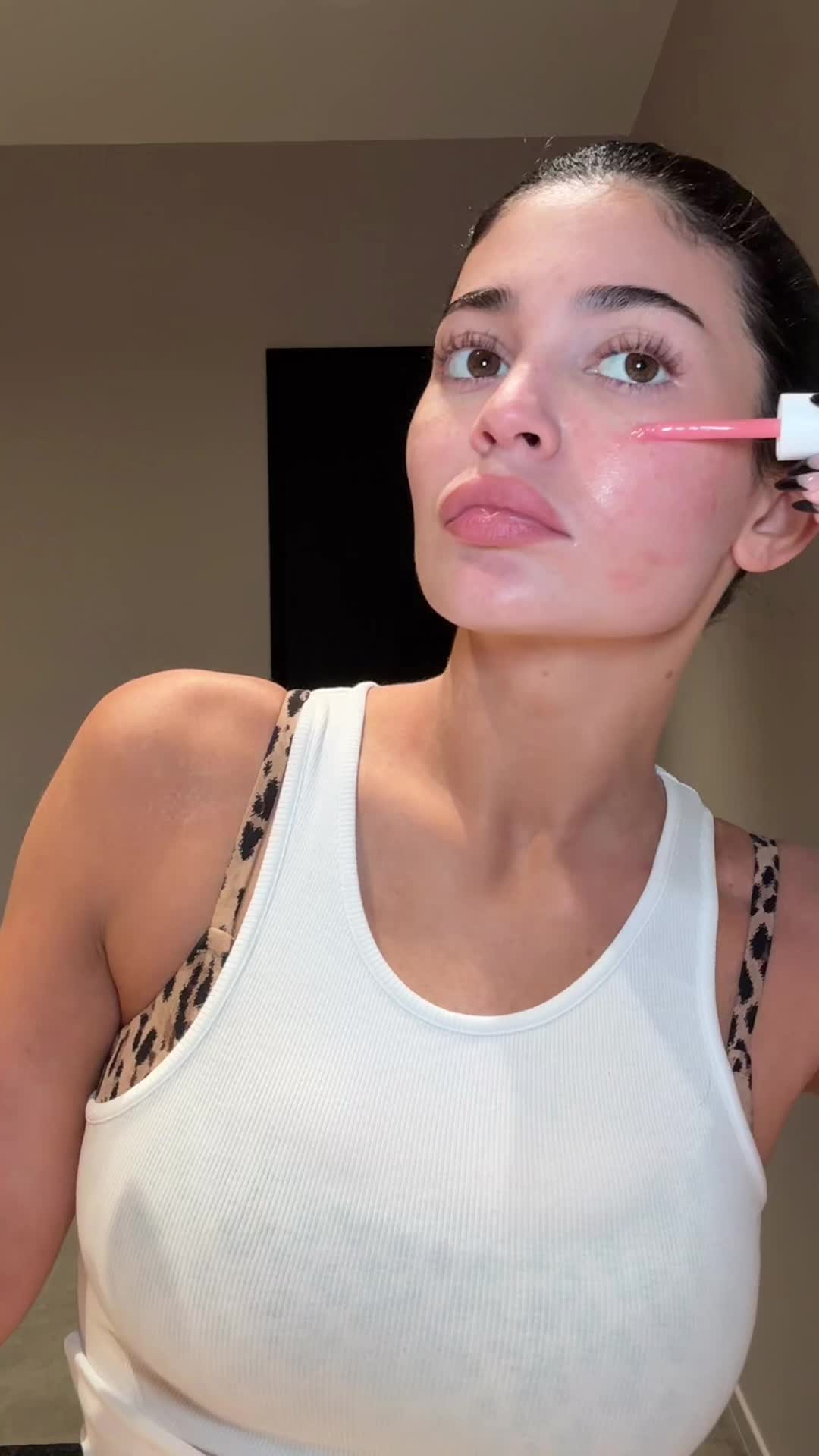 TikTok post by @kyliejenner for Medicube. Caption reads: 🤍🤍 @medicube global .