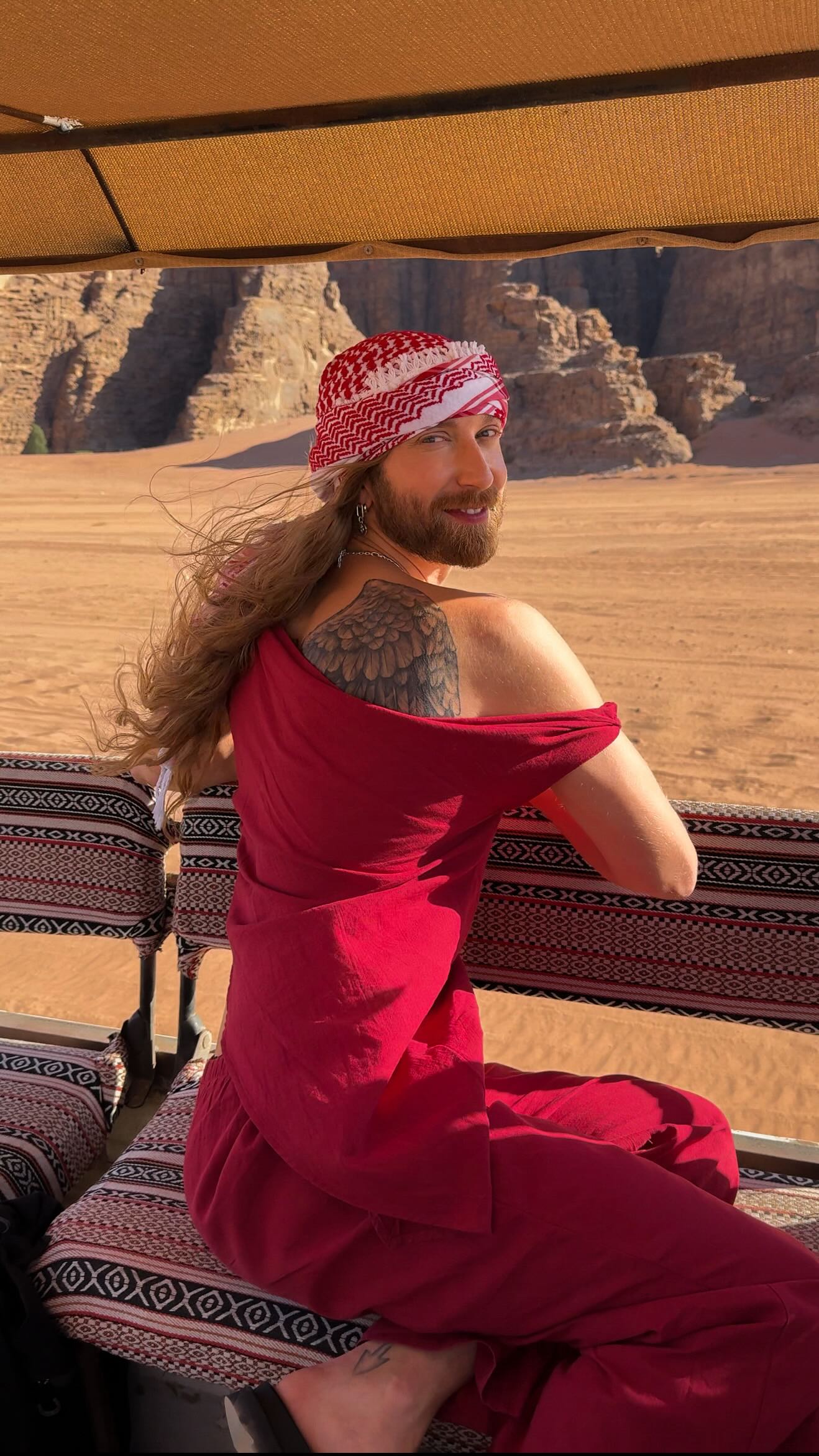 Instagram post by @mylessexton for G Adventures. Caption reads: Is it safe to travel to @visitjordan ABSOLUTELY....