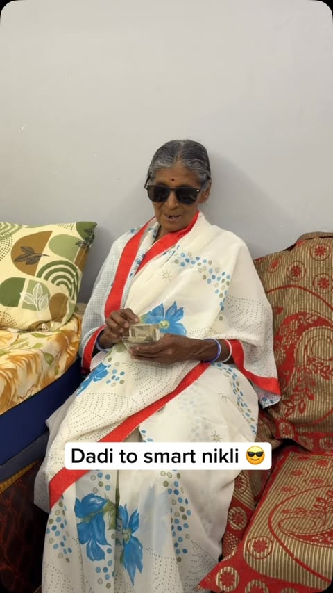 Instagram post by @adarshm01 for Jar App. Caption reads: Aaji smart nighali 😎 #marathicomedy #grandmother....