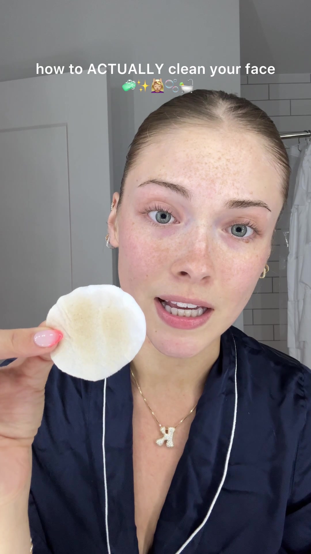 TikTok post by @kayla.ryann for Thayers. Caption reads: #ad double cleansing? not enough… if you want your....