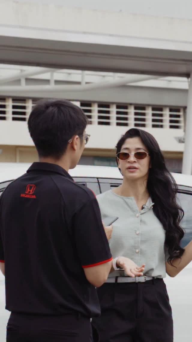 Instagram post by @munahbagharib for Honda. Caption reads: When life gives you a fender bender, Kah Motor....