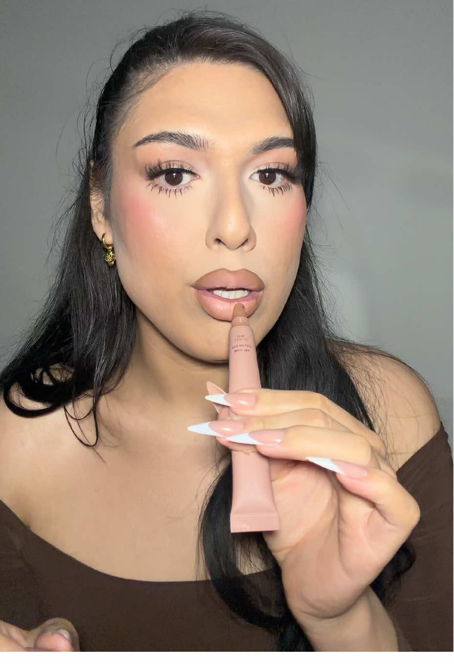 TikTok post by @athenalayna for Lilly Lashes. Caption reads: [...] Labs @Morphe Cosmetics @Jean-Luc Cosmetics....