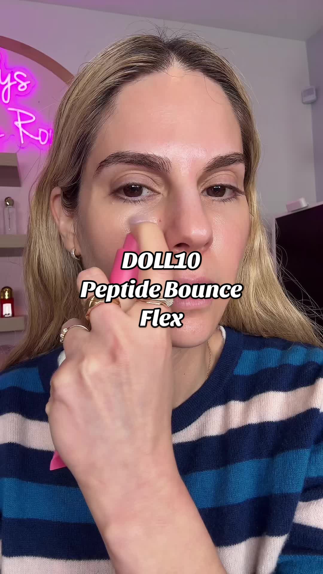 TikTok post by @kellykrugerbrooks for Doll 10 Beauty. Caption reads: [...] believe I waited til now to try @Doll 10....