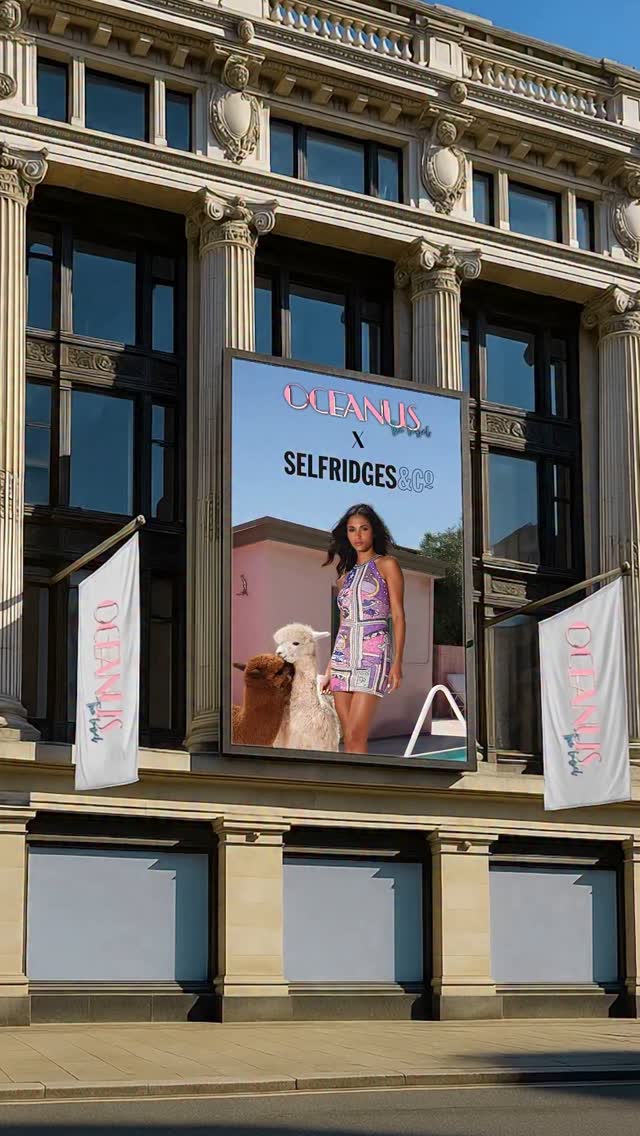 Instagram post by @hannahattalah for Selfridges. Caption reads: Discover Oceanus in one of the world’s most iconic....