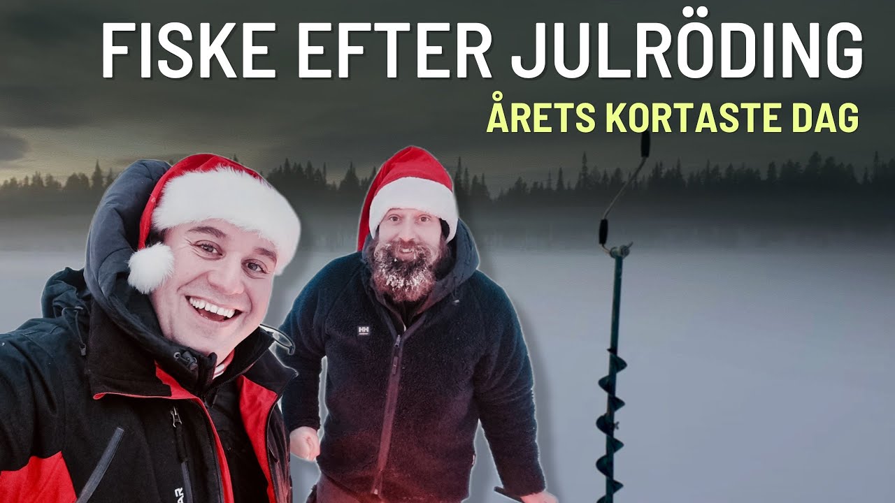 YouTube post by @RODINGFROSSA for Deepersonar. Caption reads: FISHING FOR CHRISTMAS CHAR - The shortest day of....