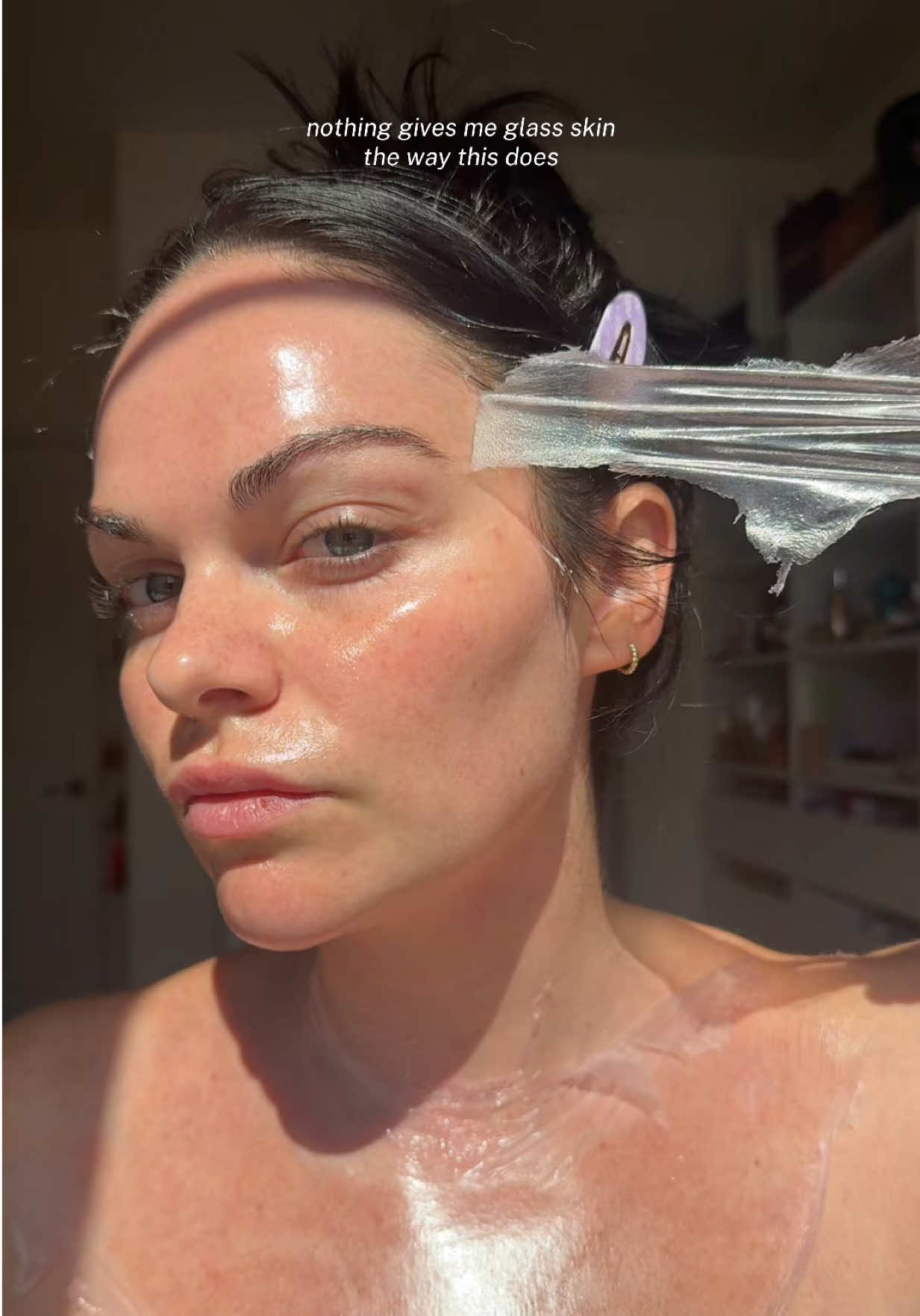 TikTok post by @kristynhoffman96 for BYOMA. Caption reads: [...] a mask so quickly in my life @byoma 💞✨....