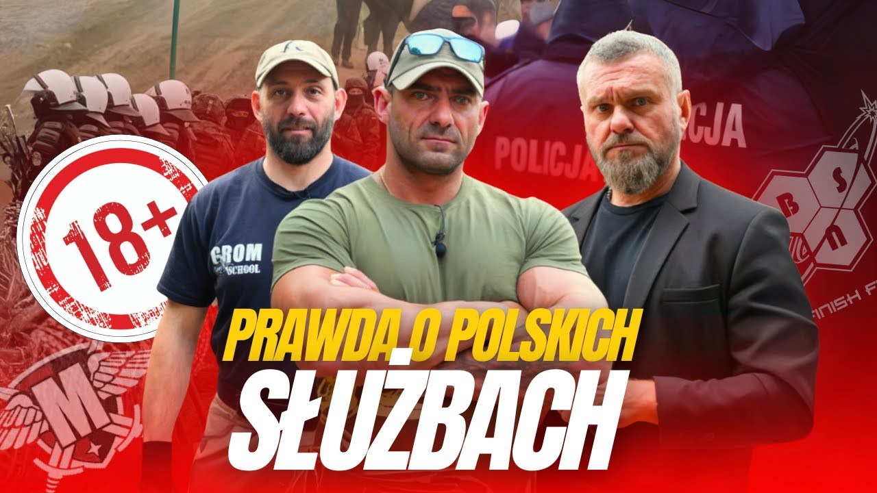 YouTube post by @pawel.sawicki for E-Militaria. Caption reads: UNCENSORED...! HOW DO THE SERVICES IN POLAND (NOT)....