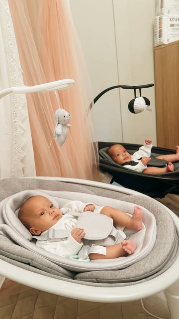 Instagram post by @thefisherwilliamsfamily for Graco. Caption reads: Keeping the twins happy with @graco_uk @graco....