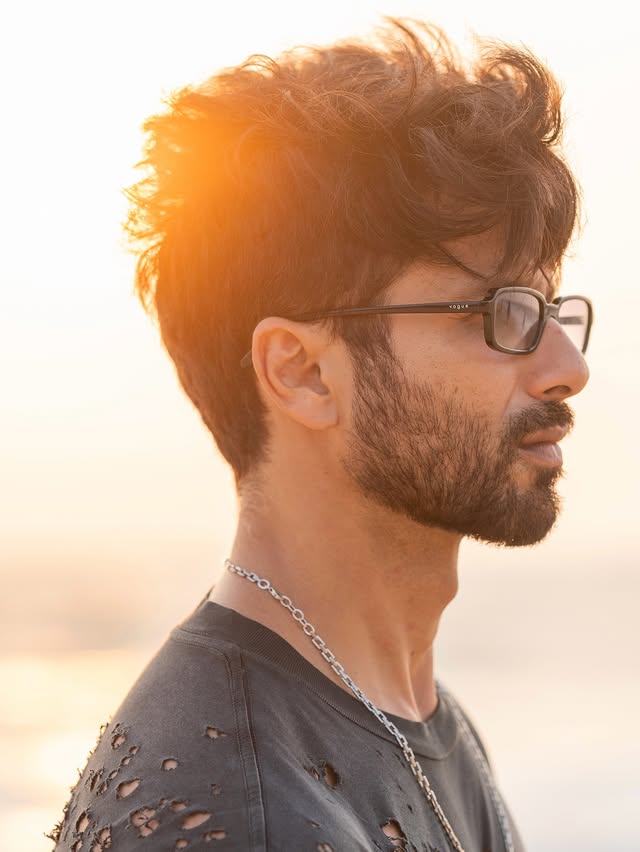 Instagram post by @shahidkapoor for Vogue Eyewear. Caption reads: [...] isn’t followed. It just shows up.....