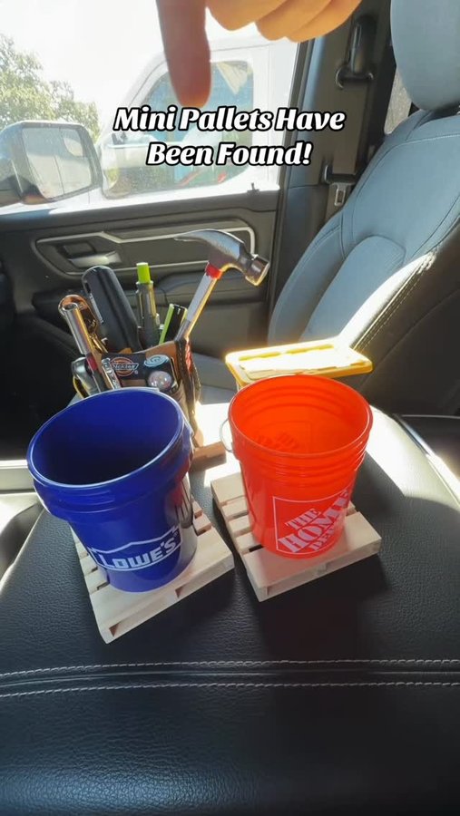 Instagram post by @masteringmayhem for Dollar Tree. Caption reads: Mini Pallets Added To The Collection! #mini....