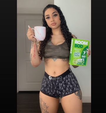 Instagram post by @kapreekarter for Boombod. Caption reads: #ad My fav @boombod shots are back and helping me....