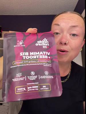 TikTok post by @sazzle291 for Noble Nature. Caption reads: [...] a B12 deficiency and don’t even know!....