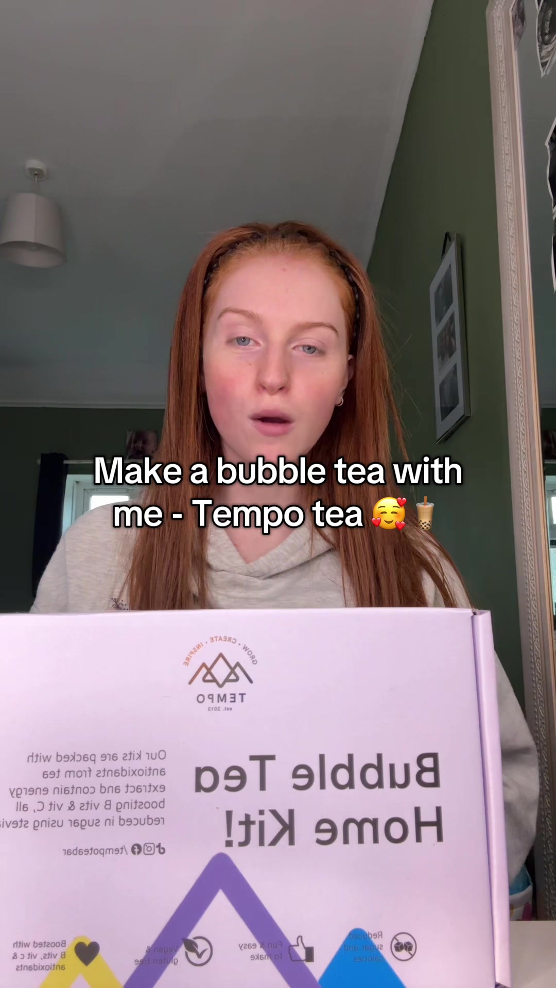 TikTok post by @k1rsty67894523 for Tempo Tea Bar. Caption reads: [...] it yourself is so fun 🤩 thank you @Tempo....