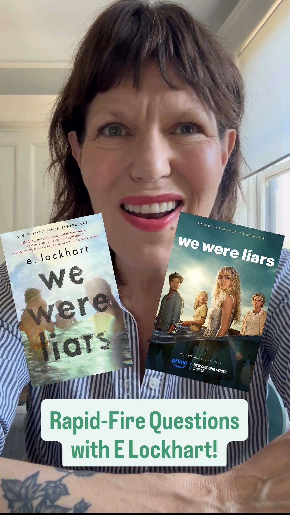 Instagram post by @elockhartbooks for Goodreads. Caption reads: We’re not lying (promise!) — @elockhartbooks....